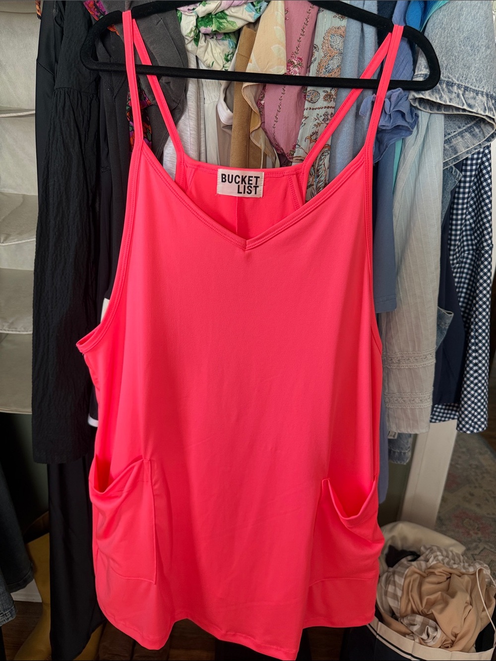 BUCKETLIST Women's Pink Pocketed Dress - Size L